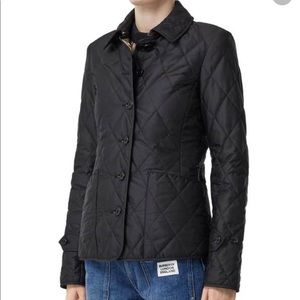 Black Burberry jacket size large quilted